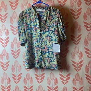 Bishop & Young Women’s Tropical button door top!, Size SM